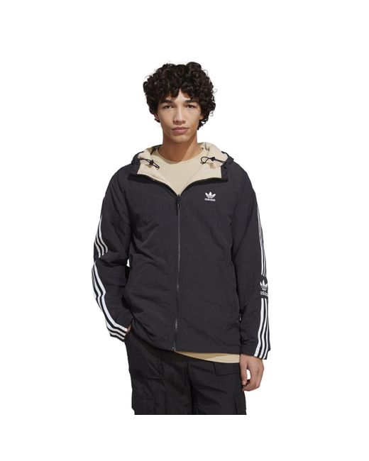 Adidas Originals Black Reversible Polar Fleece Jacket for men