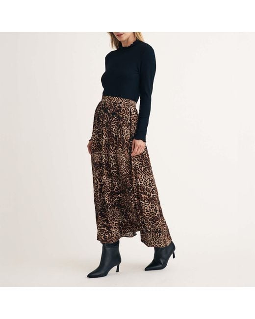 Nobody's Child Brown Nobodys Leopard Print Maxi Skirt