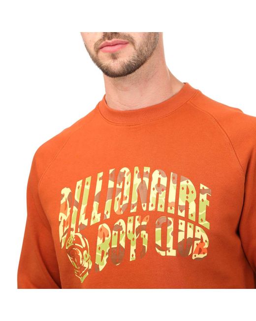 BBCICECREAM Orange Camo Arch Crewneck Sweatshirt for men