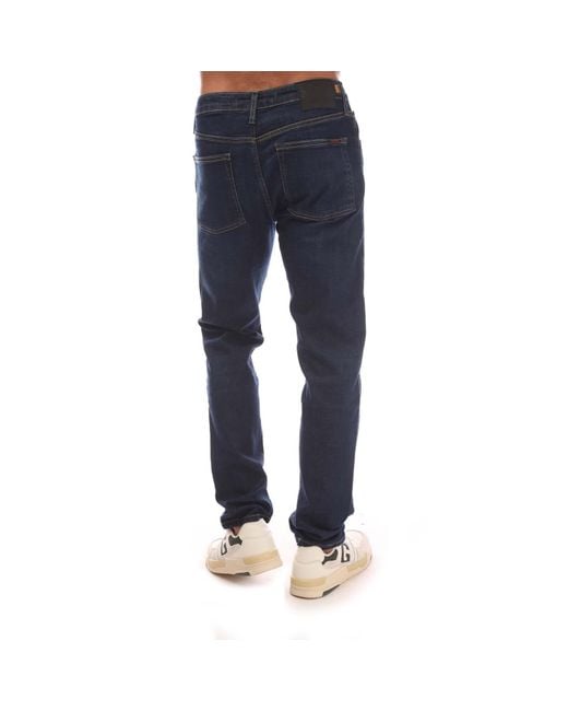 Superdry Blue Vintage Slim Straight Jeans for men