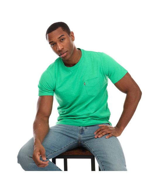 Levi's Green Classic Pocket T-shirt for men