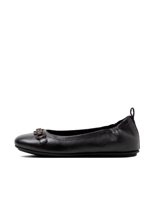 Fitflop Black Allegro Sparkle Ballerina Pumps Size 4