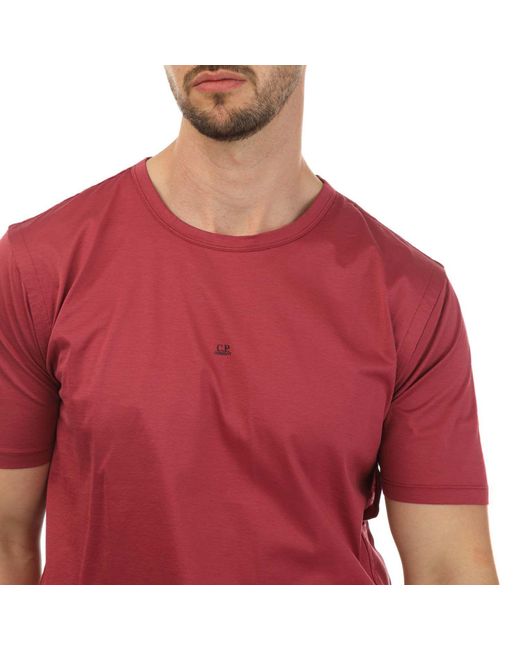 C P Company Red Jersey No Gravity T-shirt for men