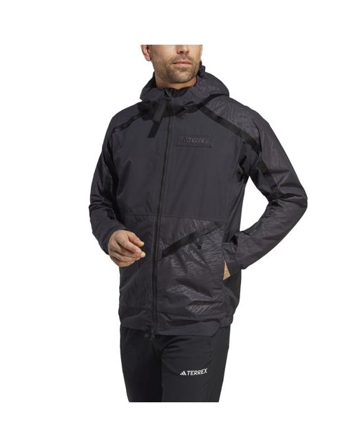 Adidas Blue Terrex Utilitas Rain.rdy Jacket for men