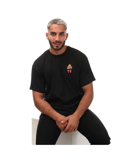 Adidas Black Graphic T-shirt for men