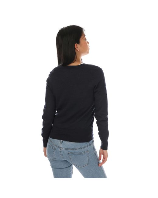 Ted Baker Black Womenss Abiygal Merino Wool V Neck Sweater