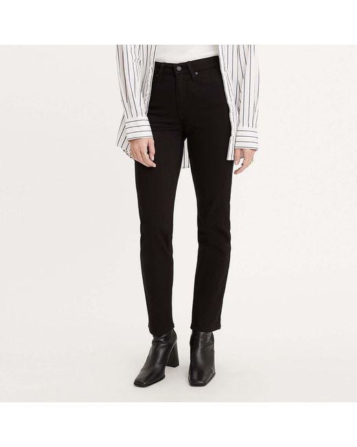 Levi's Black Levi's 724 High-Rise Slim Straight Jeans