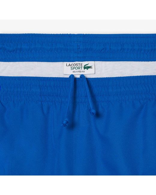 Lacoste Blue Colourblock Panels Lightweight Shorts for men
