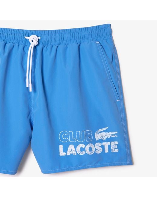 Lacoste Blue Quick Dry Swimming Trunks for men
