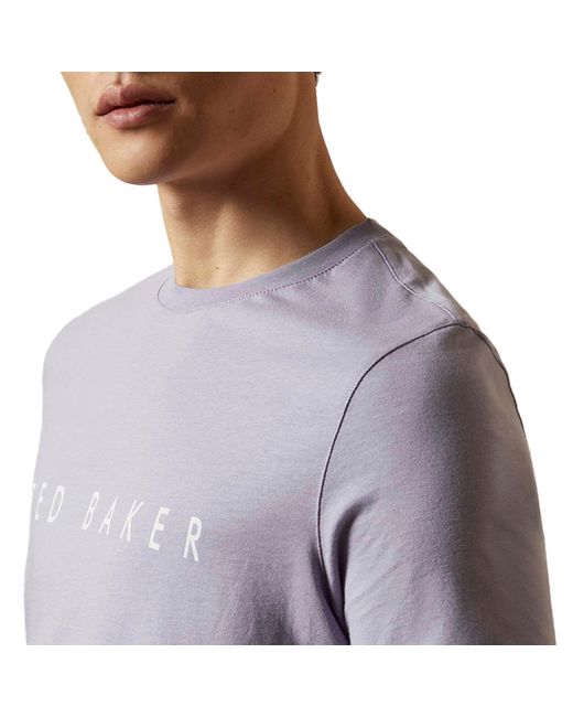 Ted Baker Purple Broni Branded T-shirt for men