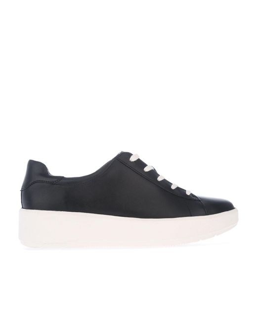 Clarks Leather Layton Pace Trainers in Black - Lyst