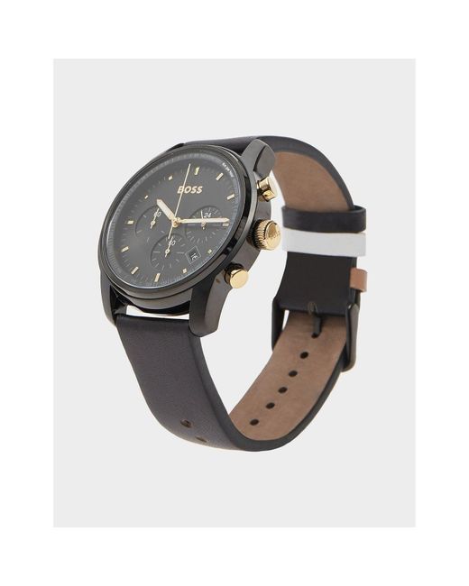 Boss Trace Black Dial Watch for men