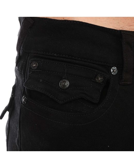 True Religion Black Rocco Sn Flap Toss Logo Jeans for men