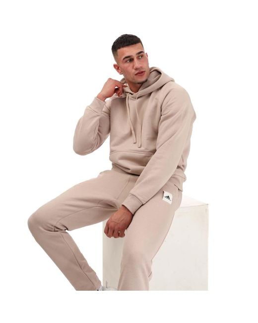Adidas Natural Lounge Fleece Hoodie for men