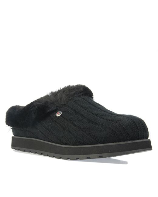 Skechers Black Bobs Keepsakes Ice Angel Slippers