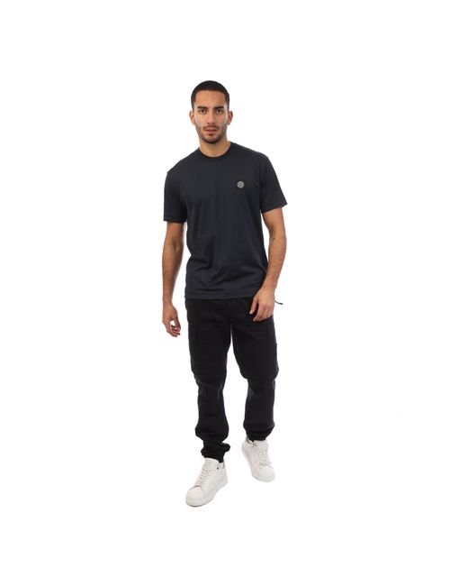 Stone Island Black 60/2 Cotton Jersey Slim-Fit T-Shirt for men
