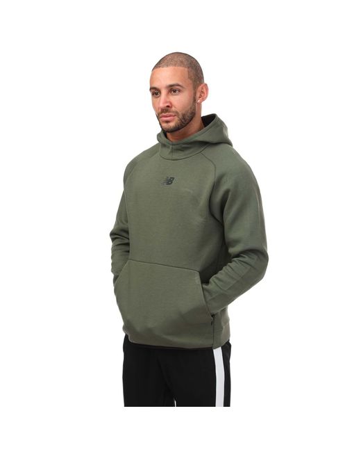 New Balance Green R.w. Tech Fleece Pullover Hoody for men
