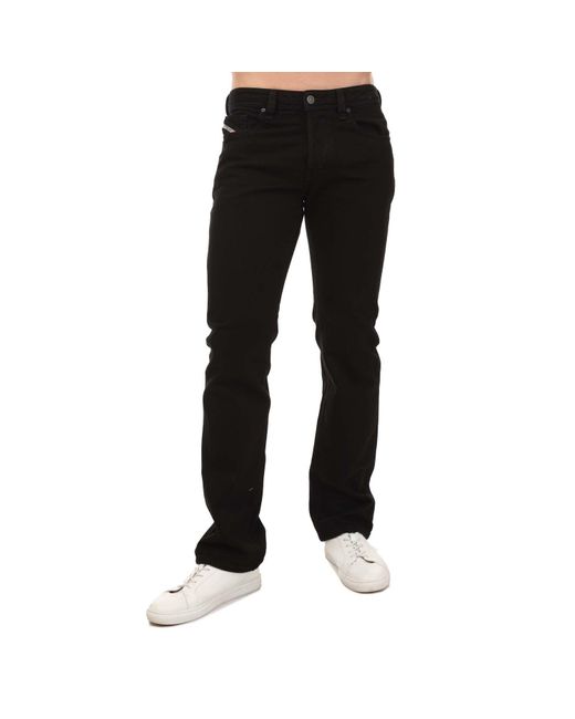 DIESEL Black Larkee Straight Jeans for men