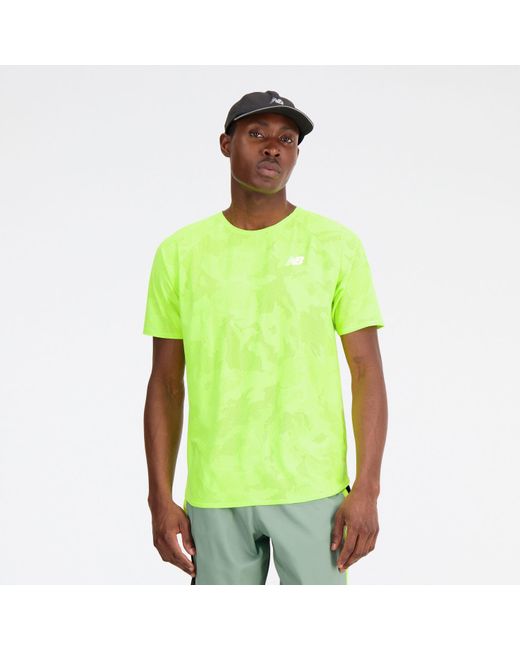 New Balance Green Q Speed Jacquard T-shirt for men