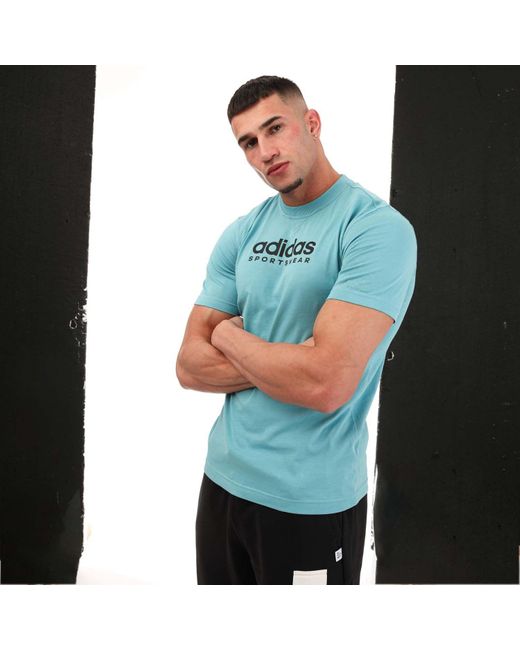 Adidas Blue Sportswear All Szn Short Sleeve T-shirt for men