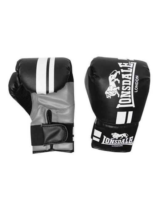 Lonsdale Black Contender Boxing Gloves for men