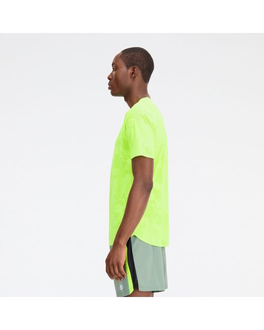 New Balance Green Q Speed Jacquard T-Shirt for men