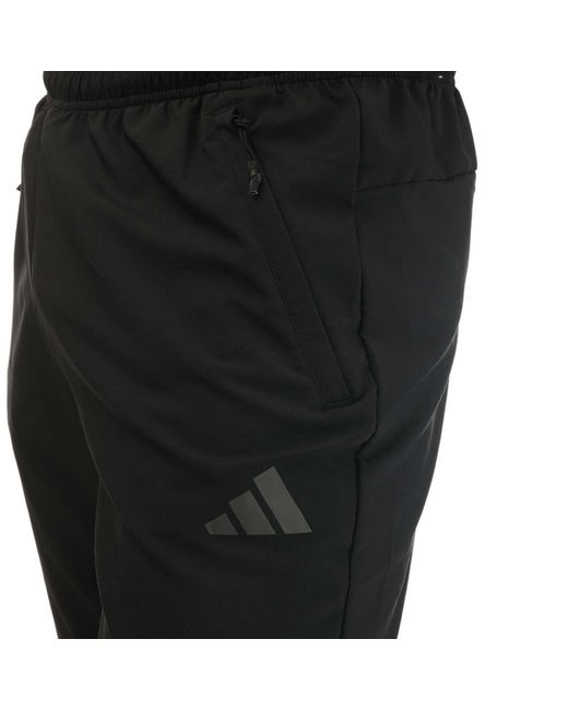 Adidas Black Train Essentials Track Pants for men