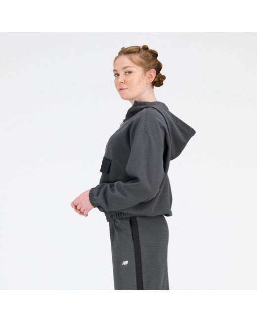 New Balance Gray Athletics Double-knit Textured Layer Top