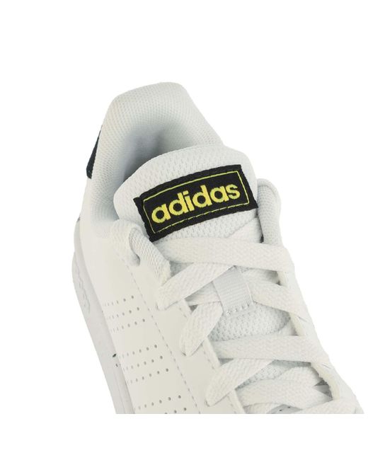 Adidas White Childrens Advantage Trainers for men
