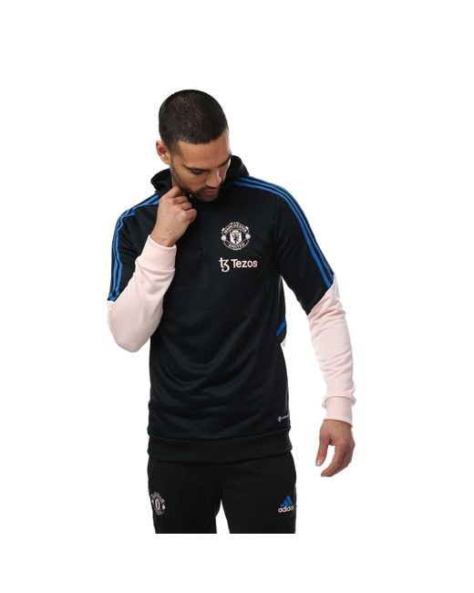 Adidas Blue Manchester United 2022/23 1hooded Training Top for men