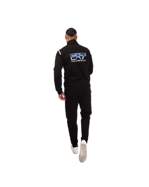 EA7 Black Emporio Armani Visibility Cotton Tracksuit for men