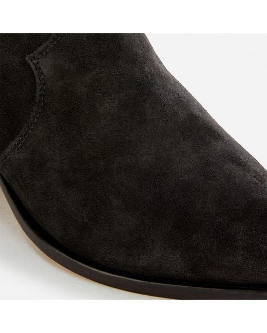 Isabel Marant Black Dewina Suede Cowboy Boots Size 4