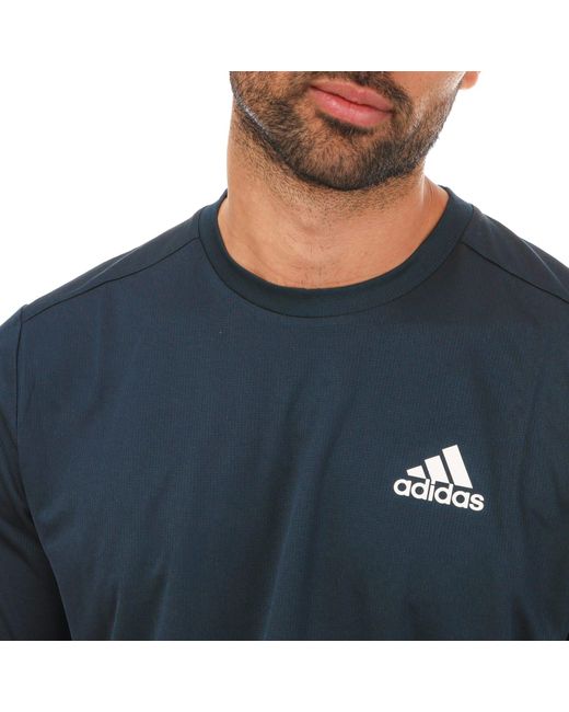 Adidas Black Aeroready D2m Sport T-shirt for men