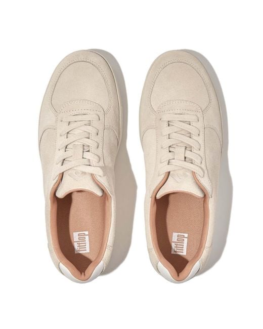 Fitflop Natural Rally Suede-mix Panel Trainers