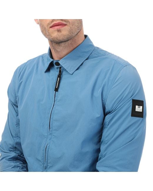 Weekend Offender Blue Granville Overshirt for men