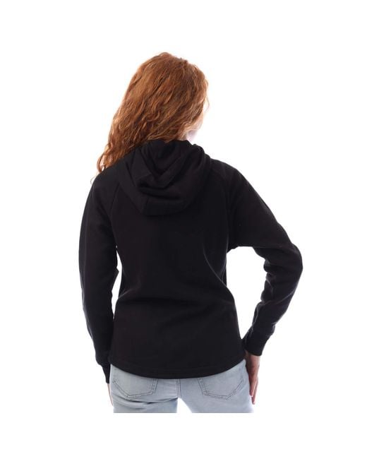 DKNY Black Embellished Logo Fitted Full Zip Hooded