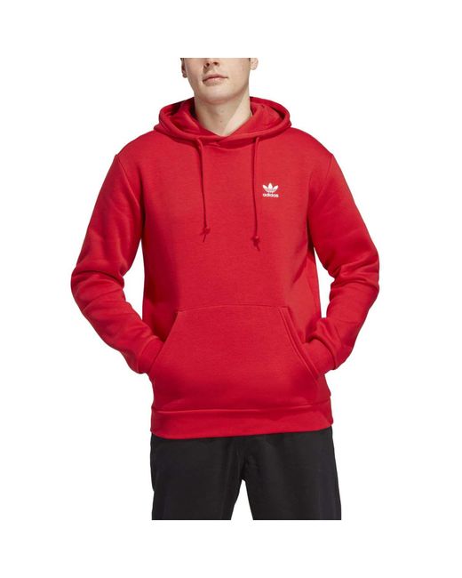 Adidas Originals Red Trefoil Essentials Hoody for men
