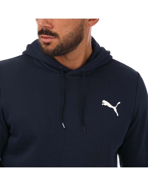 PUMA Blue Essentials Small Logo Hoody for men