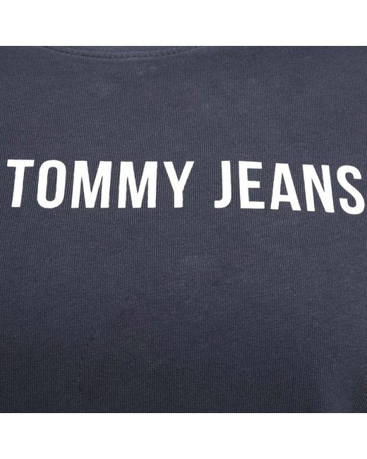 Tommy Hilfiger Blue Boxy Crop Tape T-shirt