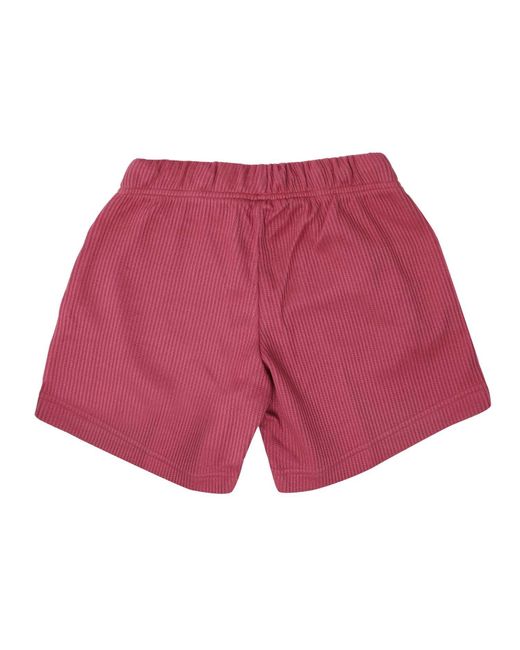 Adidas Red Lounge Waffle Knit Loose Shorts