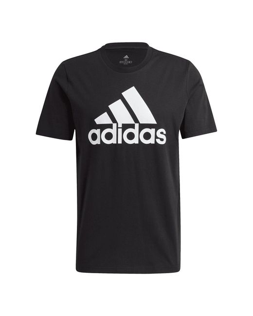 Adidas Black Essentials Big Logo T-Shirt for men