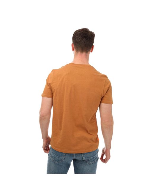 Timberland Orange Front Logo T-shirt for men