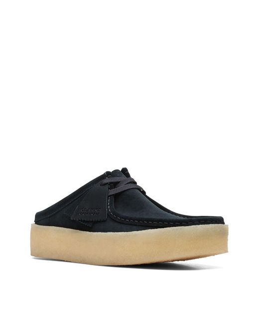 Clarks Blue Wallabee Cup Suede Shoes for men