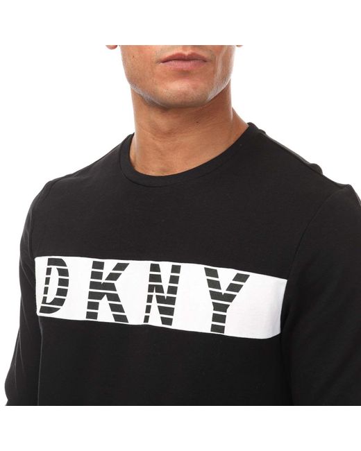 DKNY Black Redskin Long Sleeved Lounge Top for men