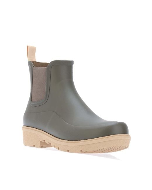 Fitflop Gray Wonderwelly Contrast Sole Chelsea Boots