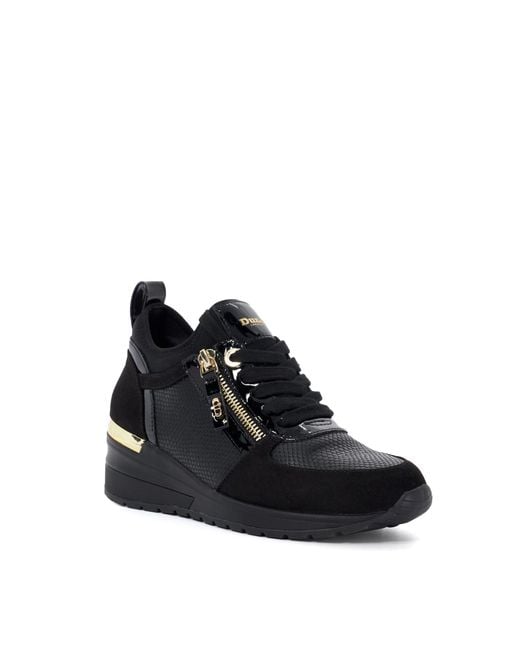 Dune Black Eilisia Wedge Trainers Size 5