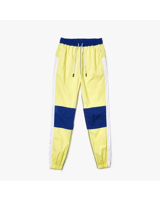 Lacoste Yellow Colourblock Tracksuit Style Trousers