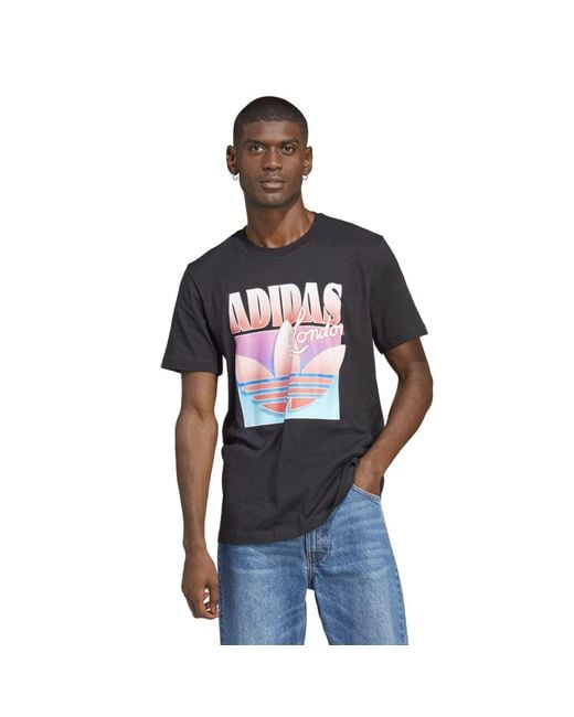Adidas Originals Black Key City London Brand T-shirt for men