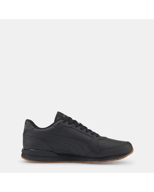 PUMA Black St Runner V3 Leather Trainers Size 3 for men