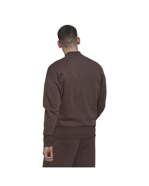 Adidas Brown Studio Lounge Fleece Track Top for men